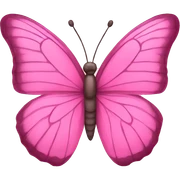 Pink butterfly sticker