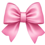 Baby pink bow sticker