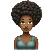 Afro puff power sticker