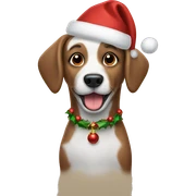 Christmas dog sticker