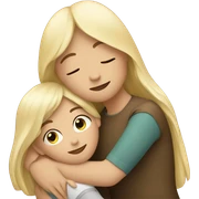 brunette girl hugs blonde  sticker