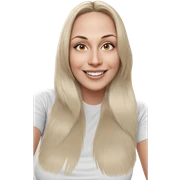 smiling girl in white shirt sticker