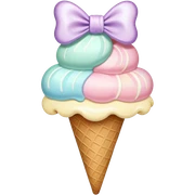 ICE Creme with bow sticker