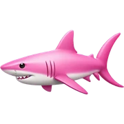 Pink shark sticker