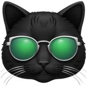 Cat with sunglasses sticker