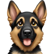 German shepherd puppy sticker