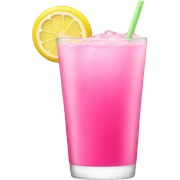 pink drink with lemon sticker