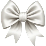 white satin bow sticker