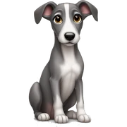 Greyhound puppy sticker