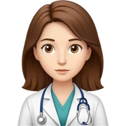 Doctor with long brown hair sticker