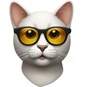 Cat with sunglasses sticker