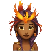 Phoenix-fairy woman sticker