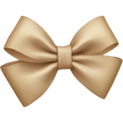 Beige bow sticker