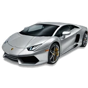 Silver glitter Lamborghini sticker