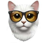 Cat with sunglasses sticker