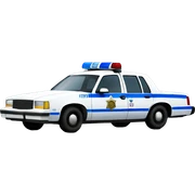 Chevrolet 1986 Blue and white Police Car  sticker