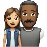 Father with girl sticker