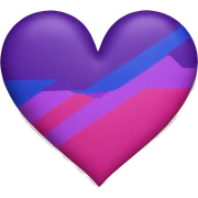 Bisexual heart sticker