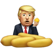 Trump eating potato sticker