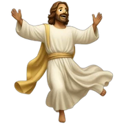 jesus dancing sticker