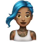 girl with tattoos sticker