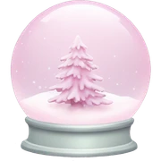Pastel pink snow globe sticker