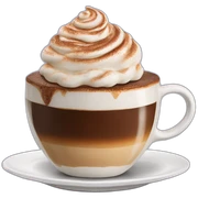 Cake dipped in a cappuccino sticker