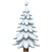 actual white fir christmas tree isolated.  sticker