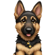 German shepherd puppy sticker