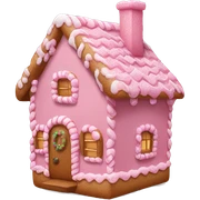 Pink gingerbread house sticker