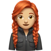 Red hair sticker