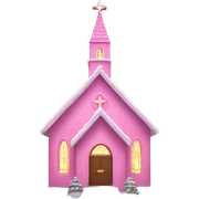 pink christmas chapel sticker