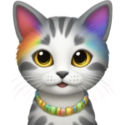 Cat with rainbow sticker