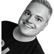 smiling boy in monochrome shirt sticker