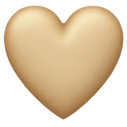Beige heart sticker