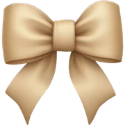 Beige bow sticker