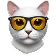 Cat with sunglasses sticker