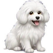 White fluffy dog sticker