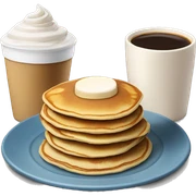 pancakes and cappucino sticker