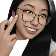 smiling girl with black hair sticker