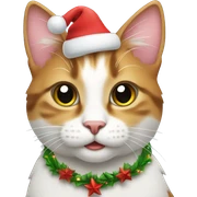 Christmas cat sticker