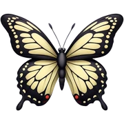 Black butterfly sticker