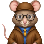 A rat with a costume and the rat av 999999$ glass sticker