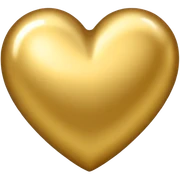 Golden heart sticker