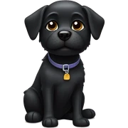 Little black dog sticker