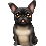 black pug and brown bunny  sticker