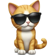 Cat with sunglasses sticker