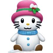 Hello kitty snow man  sticker