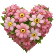 flower heart sticker