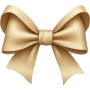 Beige bow sticker